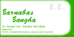 barnabas bangha business card